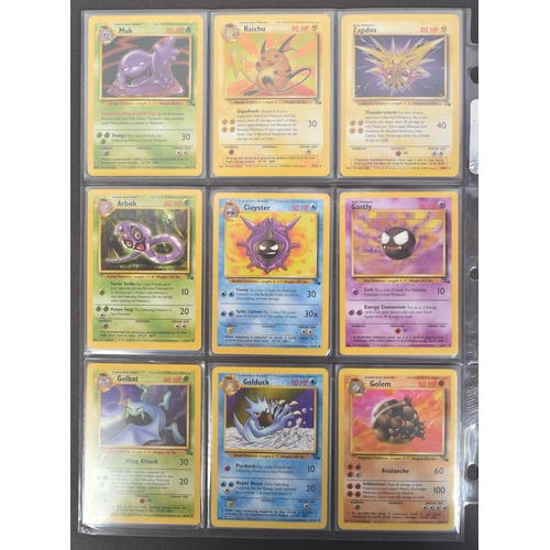 417 - Pokemon Trading Card Game - a very near complete set of 62/62 WOTC Wizards of the Coast Fossil Set t... 