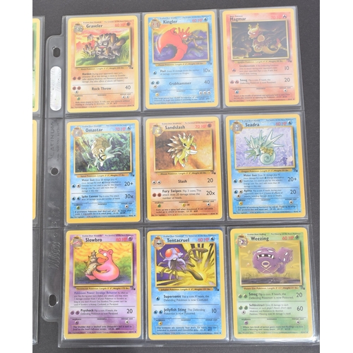 417 - Pokemon Trading Card Game - a very near complete set of 62/62 WOTC Wizards of the Coast Fossil Set t... 