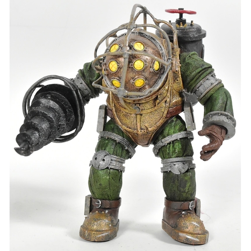 425 - Bioshock 2 - NECA - x2 NECA made Bioshock 2 action figures - ' Big Daddy' and ' Rosie '. Unboxed, bu... 