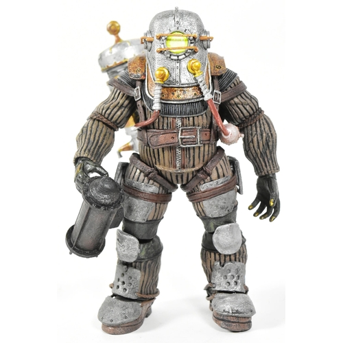 425 - Bioshock 2 - NECA - x2 NECA made Bioshock 2 action figures - ' Big Daddy' and ' Rosie '. Unboxed, bu... 