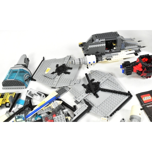 430 - Lego - a large collection of assorted loose Lego bricks, part built Millennium Falcon 75105 and mini... 