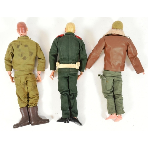 432 - Action Man - x3 vintage 1960s / 1970s Palitoy made Action Man figures comprised of x2 painted head e... 