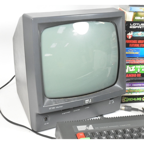 436 - Retro Gaming - a vintage 1980s (1984) Amstrad CPC 464 Home Computer with 6T65 monitor, keyboard, joy... 