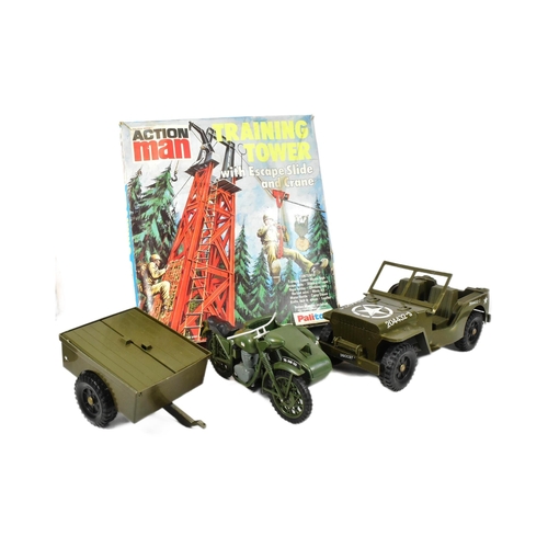 441 - Action Man - a collection of vintage Palitoy Action Man playsets comprising a boxed Training Tower s... 