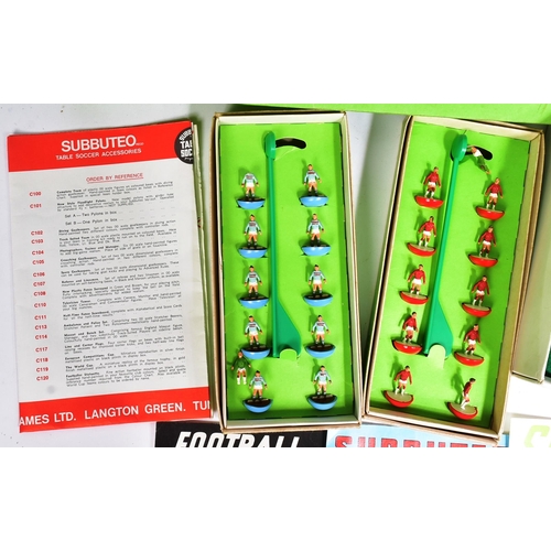 447 - Subbuteo - a vintage Subbuteo Continental Club Edition set containing pitch, players, balls and goal... 