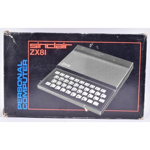 454 - Retro Gaming - a vintage 1980s Sinclair ZX81 Personal Computer with power supply and original box.