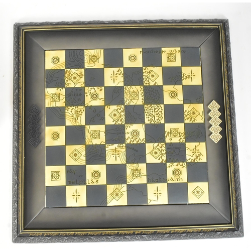 460 - Lord of the Rings - an original Eaglemoss made LOTR Lord of the Rings Chess set board along with x2 ... 