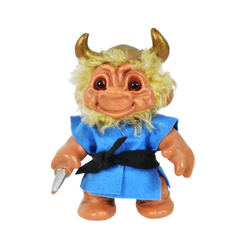 487 - Trolls - a vintage 1960s (1965) Dam Things made troll in the form of a Viking. Makers mark toleft fo... 