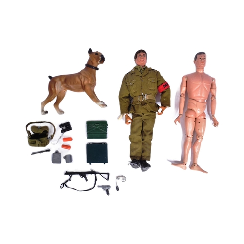 489 - Action - x2 vintage Palitoy Action Man action figures comprising x1 flock haired example in Army uni... 