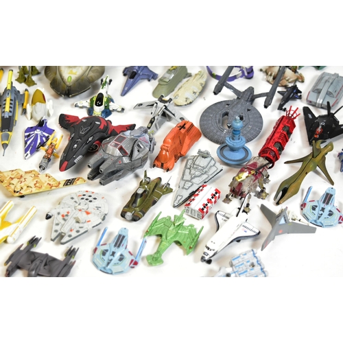 497 - Sci-Fi / Spaceships - a large collection of miniature scale plastic and diecast science fiction spac... 