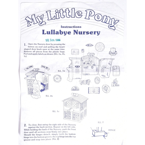 533 - My Little Pony - a vintage Hasbro made My Little Pony Lullaby Nursery playset. Contains various acce... 