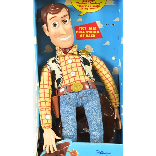 543 - Toy Story - x2 original Thinkway Toys made Woody & Jessie pull-string talking action figures. Boxed.