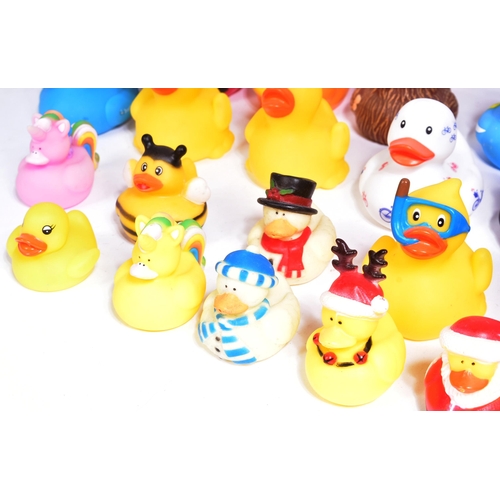 593 - A large collection of x45 novelty rubber ducks to include Statue of Liberty, Christmas, Loch Ness Mo... 