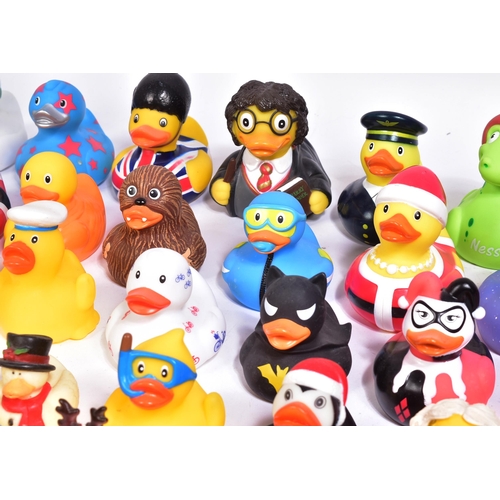 593 - A large collection of x45 novelty rubber ducks to include Statue of Liberty, Christmas, Loch Ness Mo... 