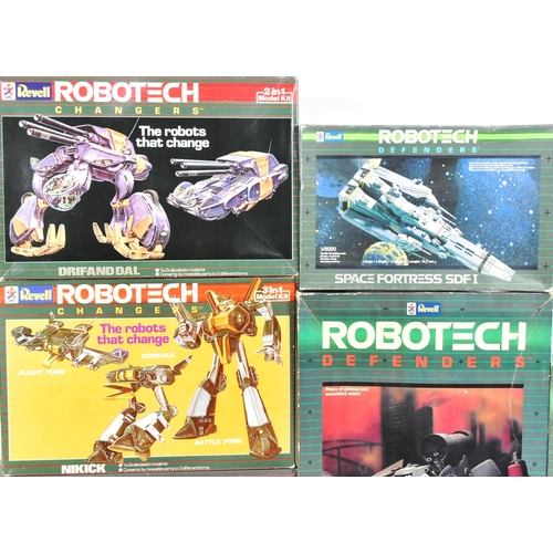 639 - Model Kits - x6 vintage Revell Robotech model kits, comprising of; no.1151 Robotech Defenders 'Zolte... 