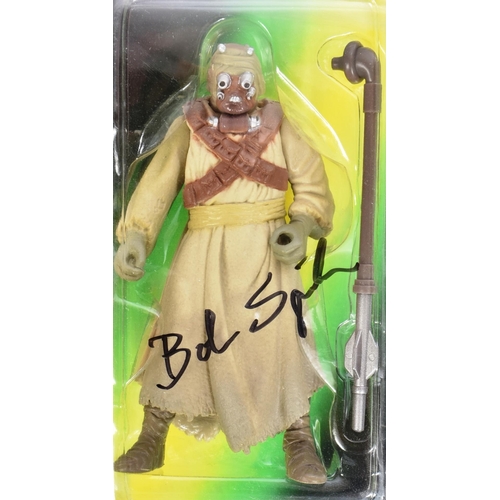 696 - Star Wars - Bob Spiker (Tusken Raider) - autographed vintage 1996 Kenner The Power Of The Force MOC ... 