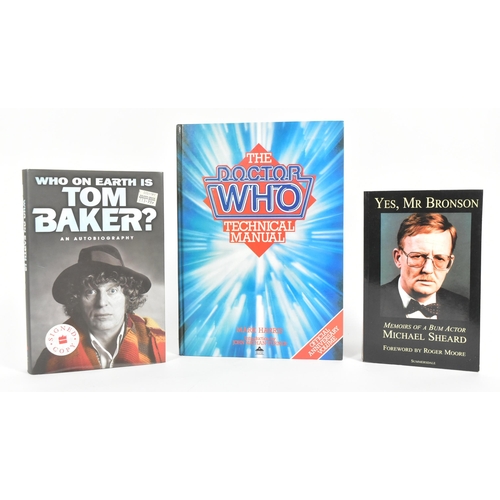 580 - Doctor Who - a collection x3 Doctor Who signed books comprising Tom Baker ' Who on Earth is Tom Bake... 