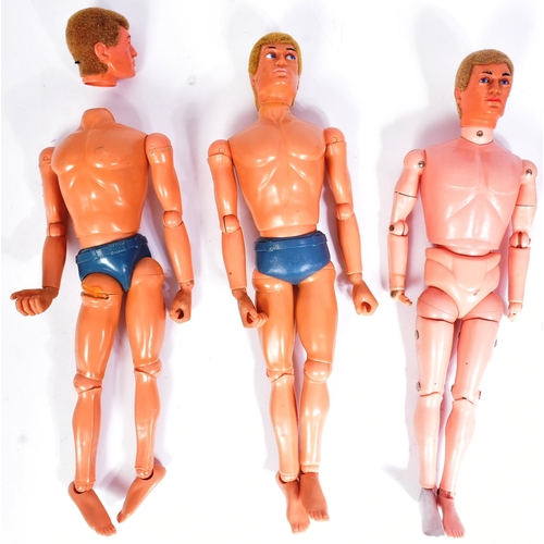 586 - Action Man - a collection of x7 vintage Palitoy Action Man undress figures. Flock haired examples wi... 