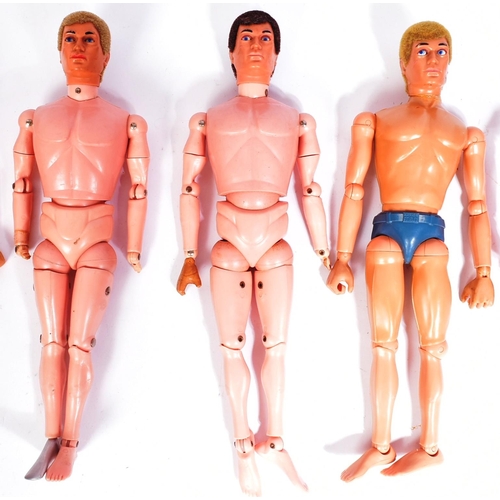 586 - Action Man - a collection of x7 vintage Palitoy Action Man undress figures. Flock haired examples wi... 