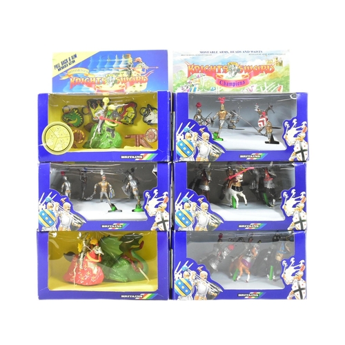 592 - Toy Soldiers - a collection of x6 vintage 1990s Britains made Toy Soldiers from the Champions and Po... 