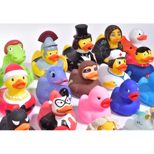 593 - A large collection of x45 novelty rubber ducks to include Statue of Liberty, Christmas, Loch Ness Mo... 