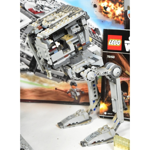 605 - Lego - a collection of x3 Lego Star Wars sets comprising; 75105 Millennium Falcon, 75153 AT-ST Walke... 