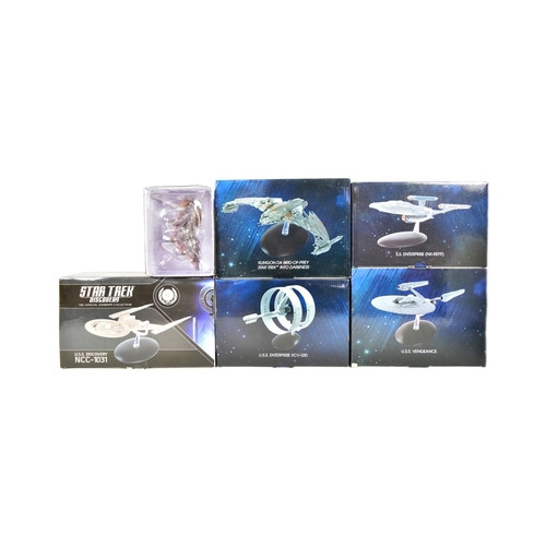 626 - Star Trek - a collection of x6 assorted 'large' Eaglemoss made diecast Star Trek spaceship models. M... 