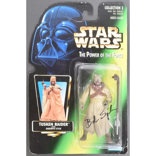 696 - Star Wars - Bob Spiker (Tusken Raider) - autographed vintage 1996 Kenner The Power Of The Force MOC ... 