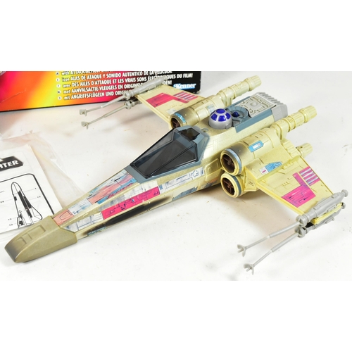 697 - Star Wars - a vintage 1990s Kenner POTF Power Of The Force Star Wars X-Wing Fighter playset with Luk... 