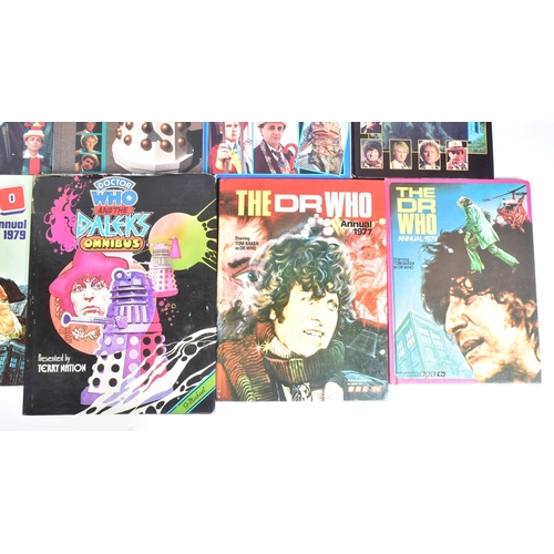 467 - Doctor Who - a collection of x10 original vintage 1970s TO 1990S Dr Who annuals and yearbooks. Inclu... 