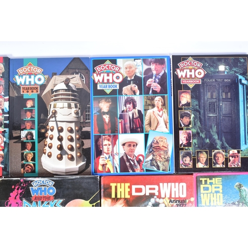 467 - Doctor Who - a collection of x10 original vintage 1970s TO 1990S Dr Who annuals and yearbooks. Inclu... 