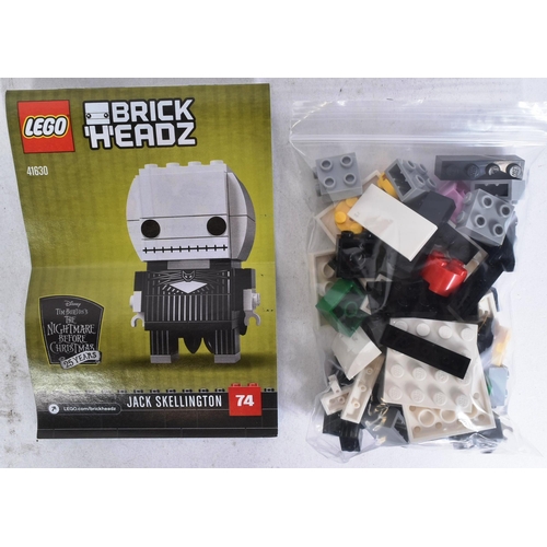 471 - Lego - an original Lego Brickheadz set No. 41630 Jack Skellington & Sally. The set rebagged, with in... 