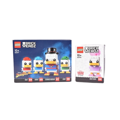 491 - Lego - x2 factory sealed Lego Brickheadz sets comprising; 40477 Ducktales and 40476 Daisy Duck. Seal... 