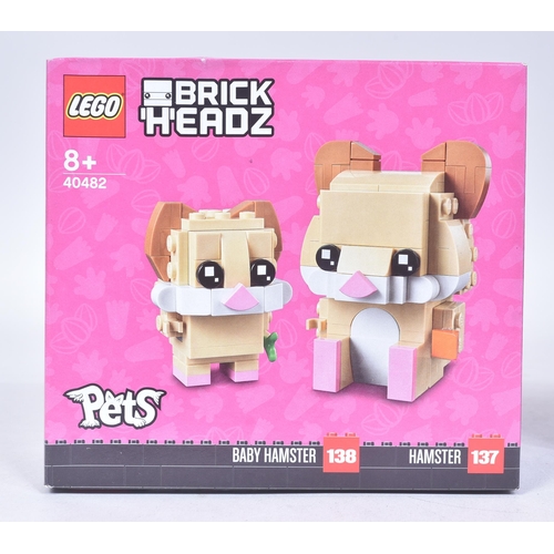 496 - Lego - x2 factory sealed Lego Brickheadz Pets comprising; 40479 Dalmation & Puppy and 40482 Hamster ... 