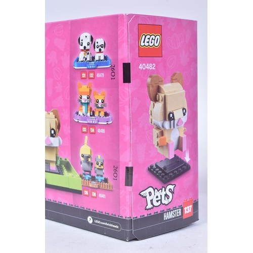 496 - Lego - x2 factory sealed Lego Brickheadz Pets comprising; 40479 Dalmation & Puppy and 40482 Hamster ... 