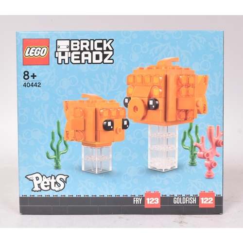 502 - Lego - x3 factory sealed Lego Brickheadz Pets comprising; 40443 Budgie & Chick, 40481 Cockatiel & Ch... 