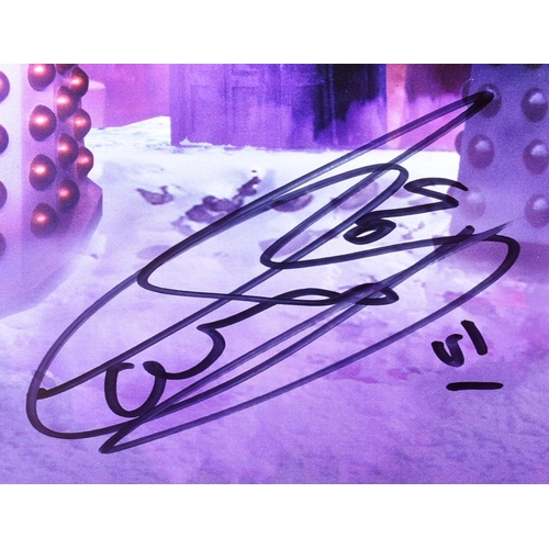 503 - Doctor Who - Colin Baker (Sixth Doctor) - Revelation Of The Daleks - autographed A3 colour montage p... 