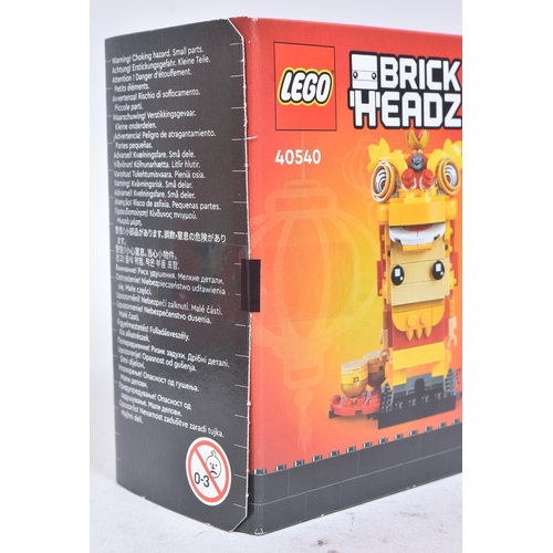 515 - Lego - x2 factory sealed Lego Brickheadz sets comprising; 40540 Lion Dance Guy and 40466 Pandas, Bab... 