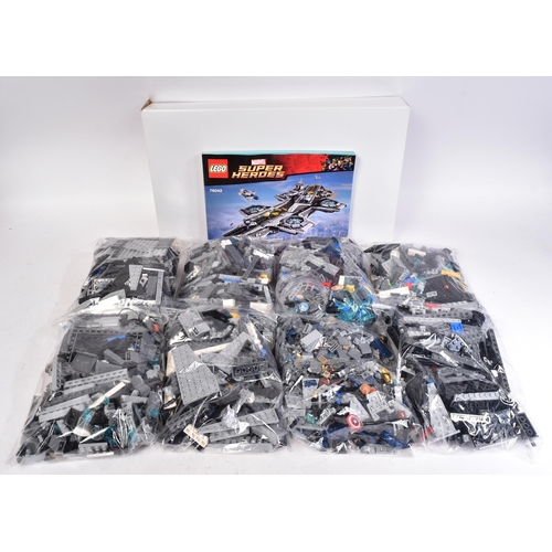 532 - Lego -  an original Lego Marvel set No. 76042 The Shield Helicarrier. The set rebagged, with all min... 