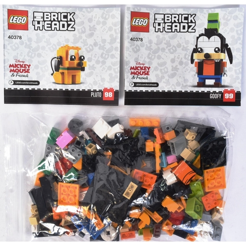 534 - Lego - x2 original Lego Brickheadz sets comprising; 40377 Donald Duck and 40378 Pluto & Goofy. The s... 