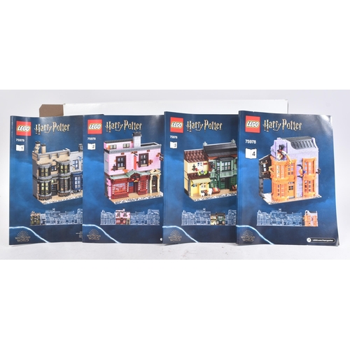 597 - Lego - an original Lego Harry Potter set No. 75978 Diagon Alley. The set rebagged, with all minifigu... 