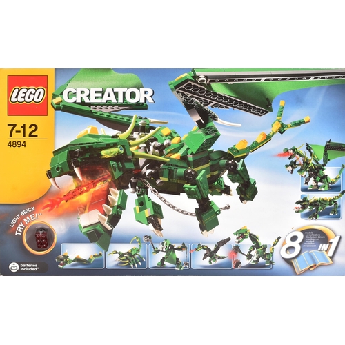 628 - Lego - x2 original Lego Creator sets comprising 4891 (open) Highway Haulers and 4894 Mythical Creatu... 