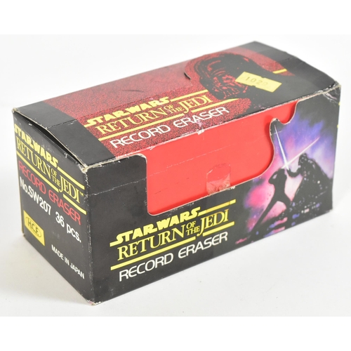 716 - Star Wars - Return Of The Jedi - HCF - a vintage c1983 unused trade counter top box of ' Record Eras... 