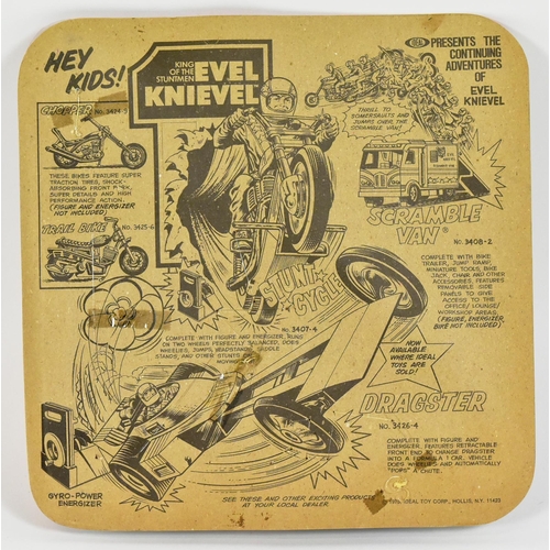 758 - Evel Knievel - a vintage 1970s (1975) Idea Toys made Evel Knievel ' Racing Set ' carded action figur... 