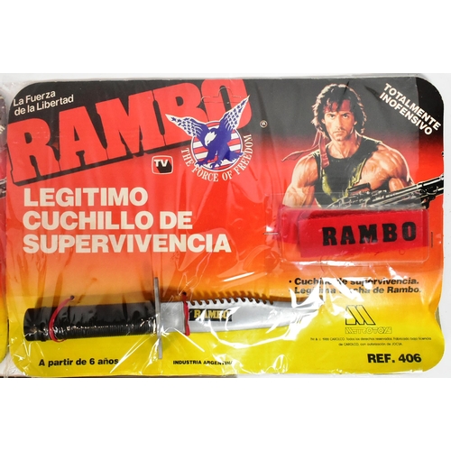 782 - Rambo - a collection of vintage Rambo The Force of Freedom carded playsets comprising x3 Metrotoys 4... 