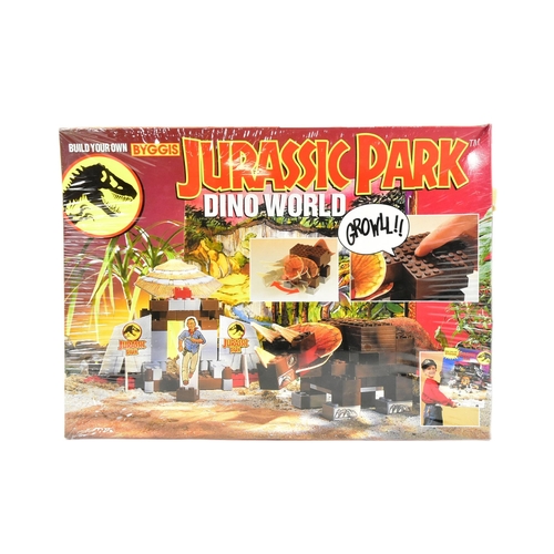 791 - Jurassic Park - a vintage 1990s Byggis made Build Your Own Jurassic Park Dino World playset. Sealed ... 