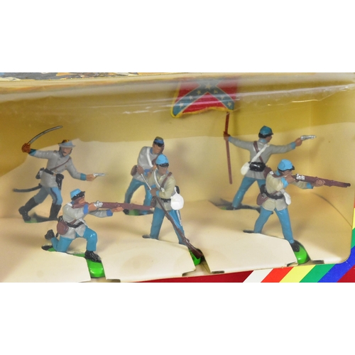 792 - Britains Deetail - Wild West - x3 vintage Britains Deetail boxed 'Wild West' figure sets - 7406 Fede... 