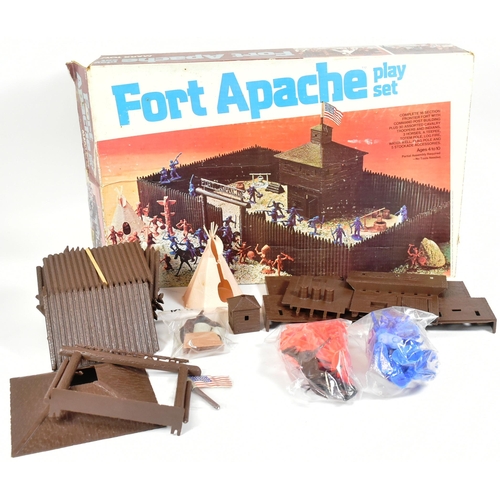 819 - Britains / Marx Toys - x2 vintage boxed Fort playsets - Fort Apache Play Set by Marx Toys and Fort C... 