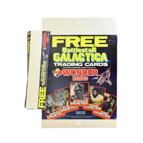 821 - Battlestar Galactica - a collection of original vintage Wonder Bread related in-store shop advertisi... 