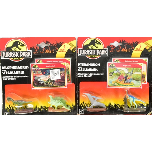 861 - Jurassic Park - x5 vintage 1990s (1993) Kenner made Jurassic Park carded diecast figures with movie ... 